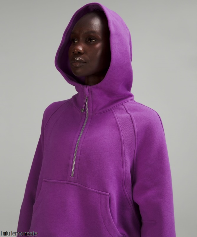 Lululemon Damen DELULU180 | Scuba Oversize-Hoodie Mit Halbem Reißverschluss Moonlit Magenta